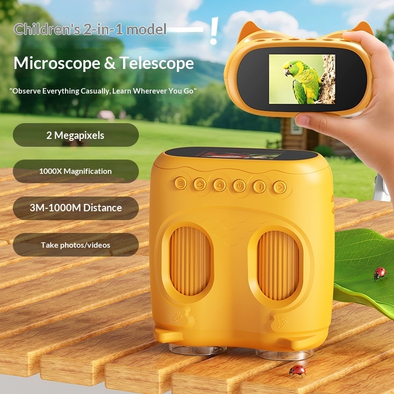 Kids Outdoor Microscope - Binoculares Educativos 2 en 1 para