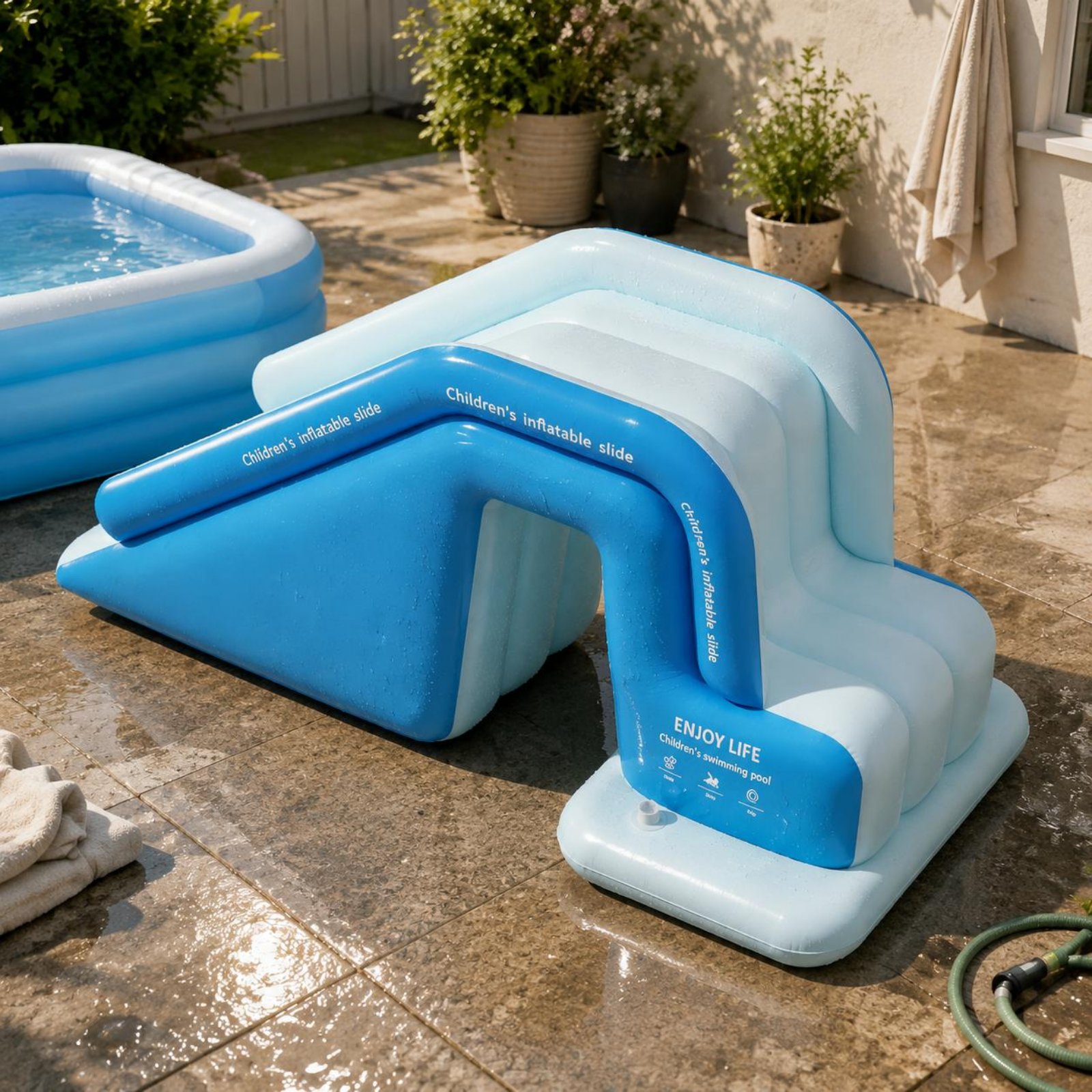 Kids Outdoor Nature Toys - Tobogán Inflable para Piscina, Parque Acuático