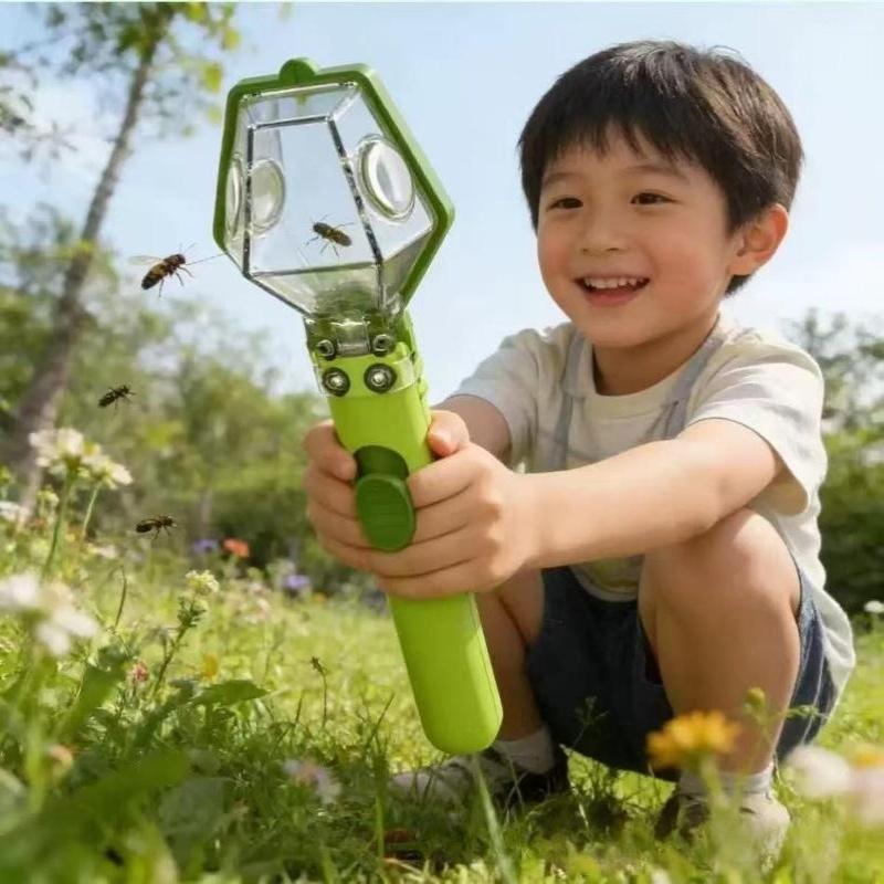 Kids Outdoor Explorer Kit - Atrapa Insectos Portátil con Lupa 6X,