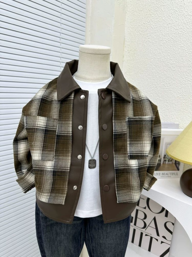 Kids Outdoor Outfit - Chaqueta a cuadros para niños, ropa