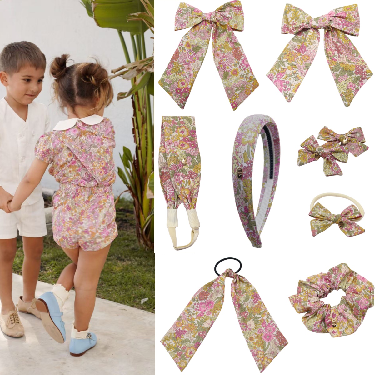 Kids Outdoor Decor - Horquillas bonitas con estampado Floral de