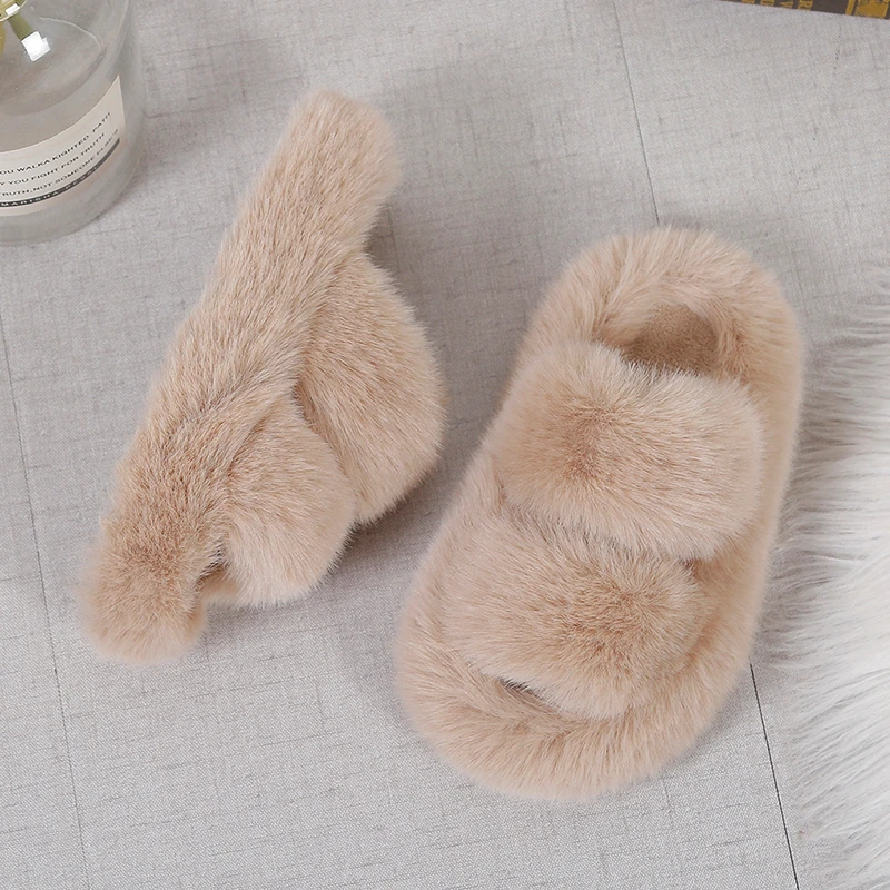 Kids Indoor Outdoor Slippers - Zapatillas de piel de invierno para