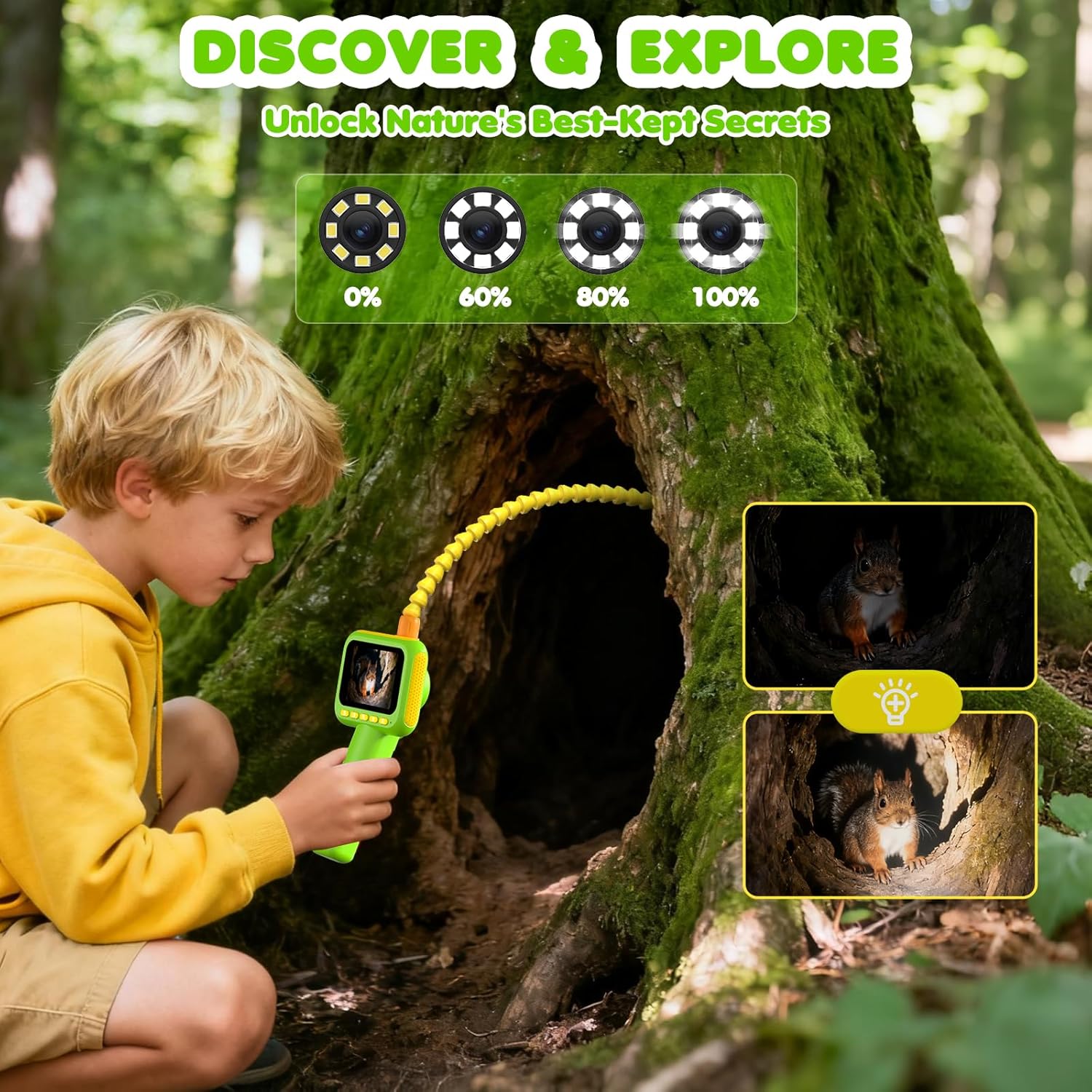 Kids Outdoor Nature Toys - Endoscopio para Niños, Cámara de Inspección