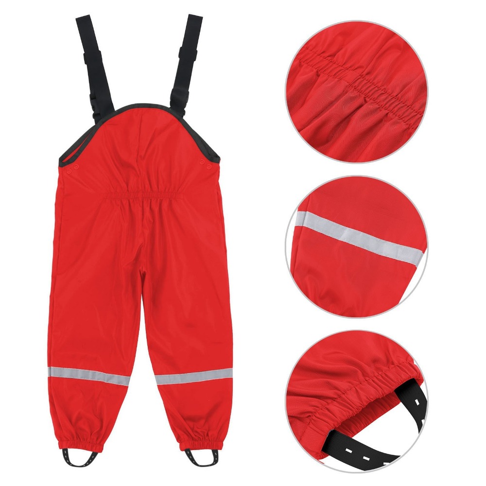 Kids Outdoor Overalls - Pantalones Impermeables de PU para Niños,