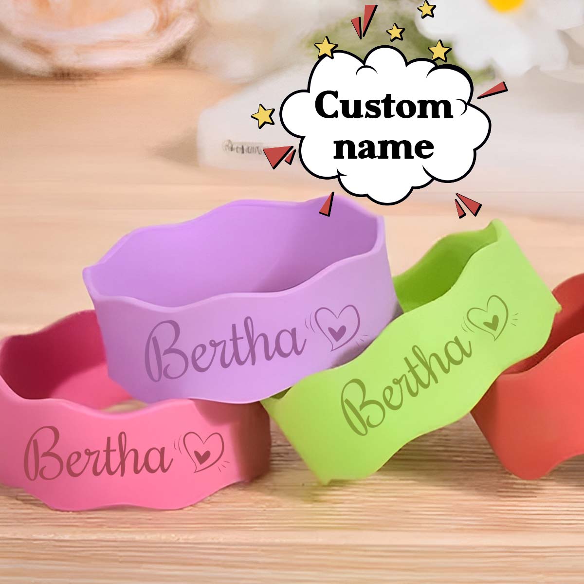 Kids Outdoor Decor - Funda de Silicona Personalizada para Vaso,