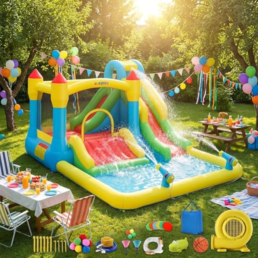Casa de juegos inflable acuáti - Kids Outdoor Ball reseña y precio
