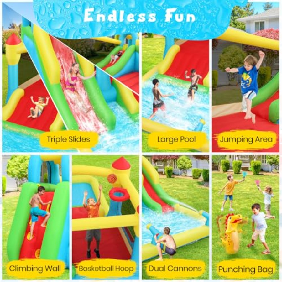 Casa de juegos inflable acuáti - Kids Outdoor Ball reseña y precio