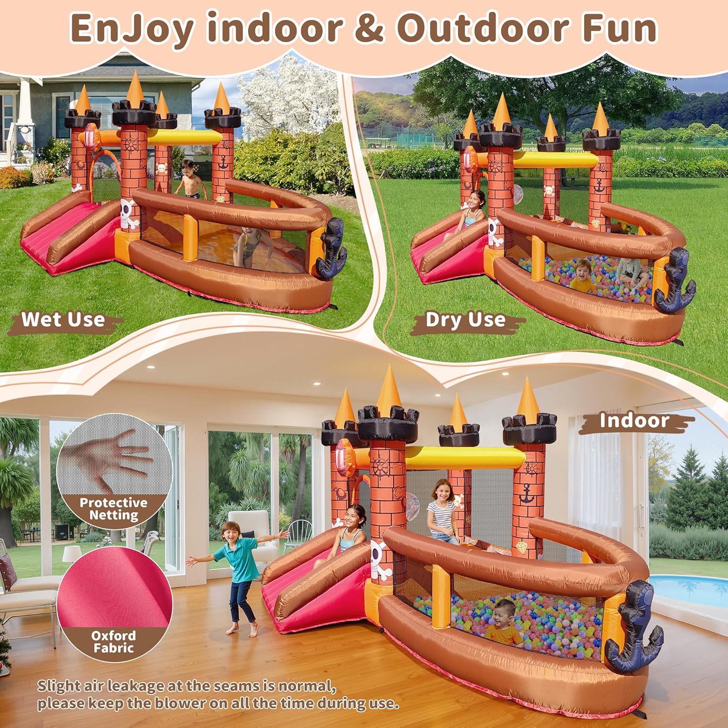 Casa Inflable para Niños de 3  - Kids Outdoor Bounce House reseña y precio