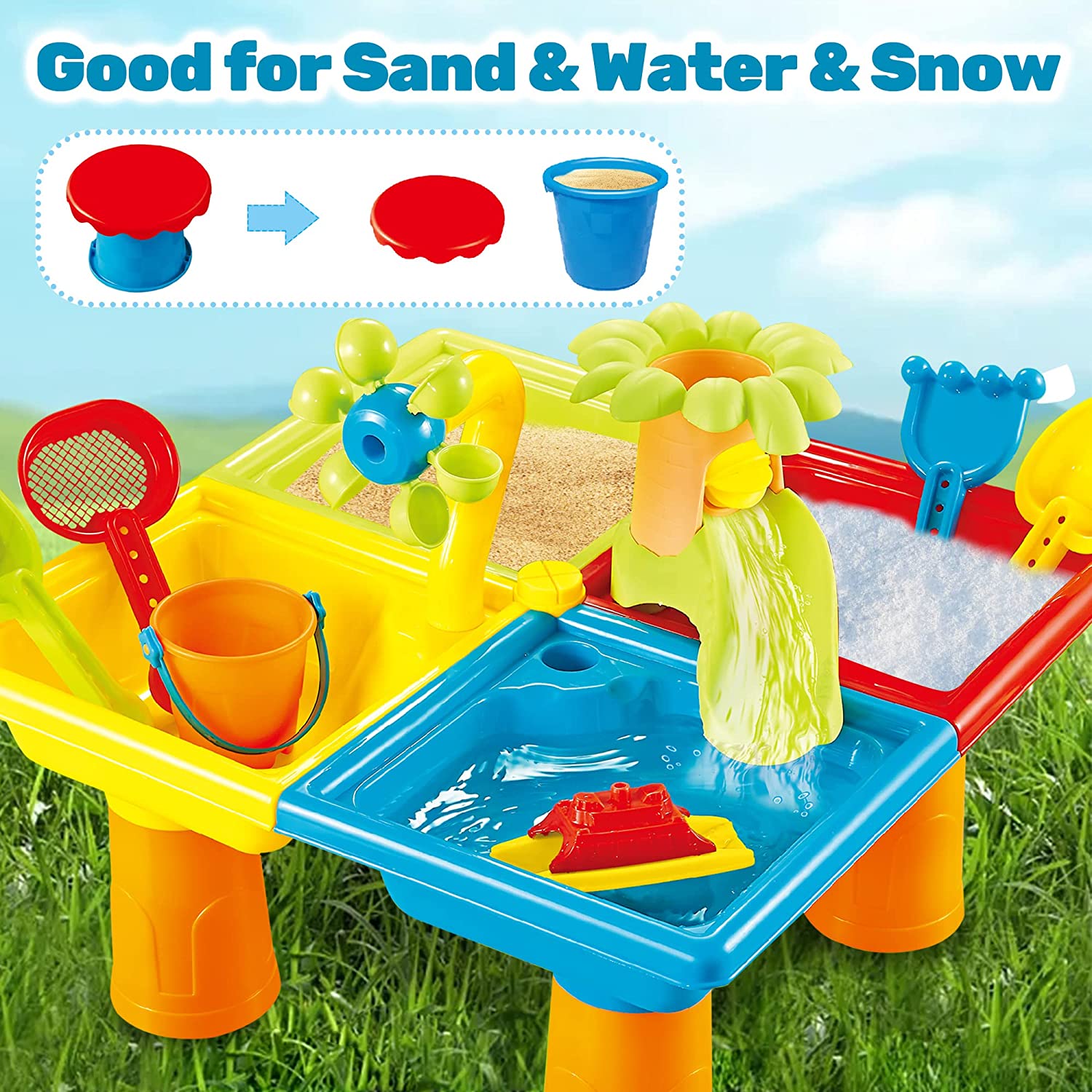 Mesa de playa para niños, jueg - Kids Outdoor Nature Toys reseña y precio
