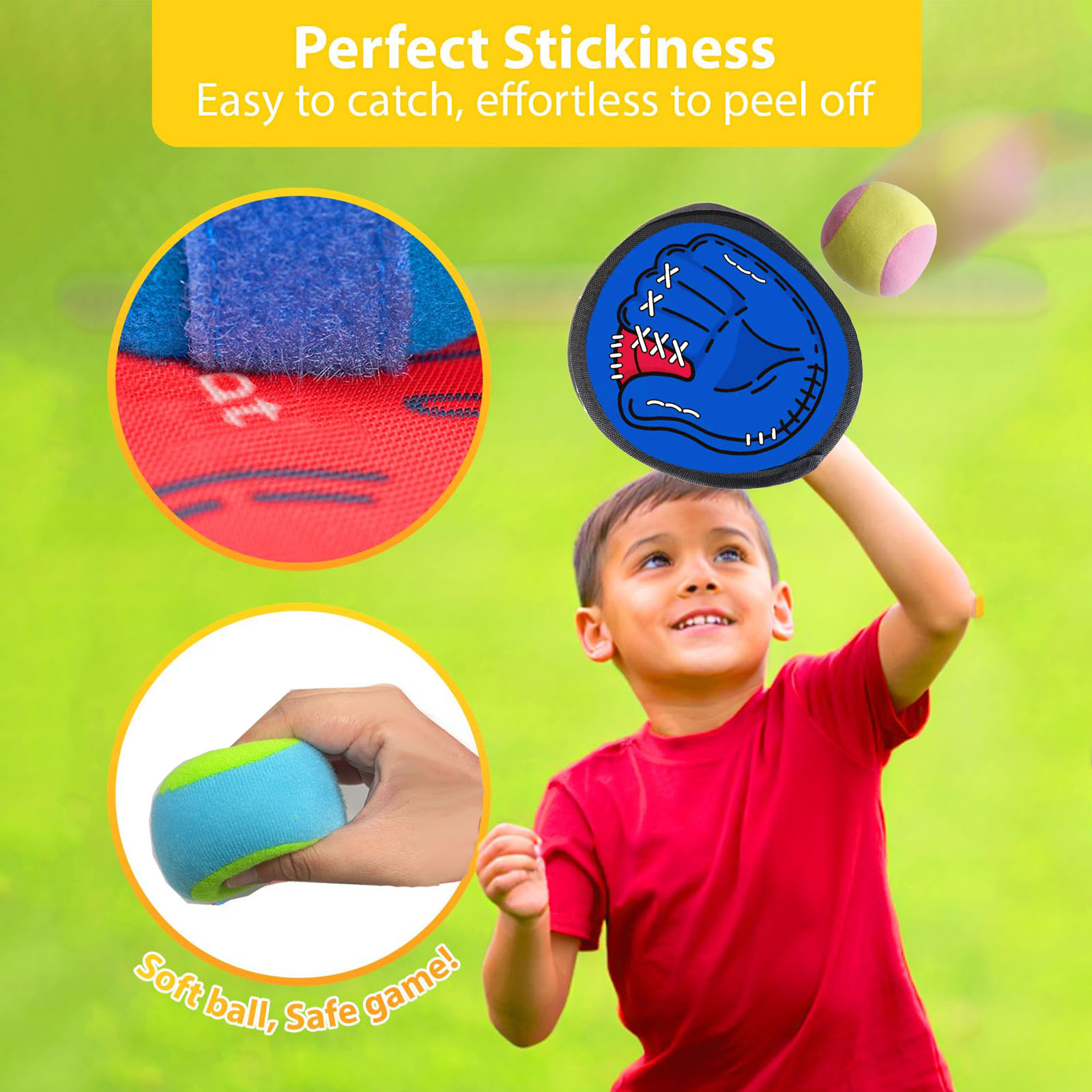 Juego de 4 pelotas adhesivas c - Kids Outdoor Outfit reseña y precio
