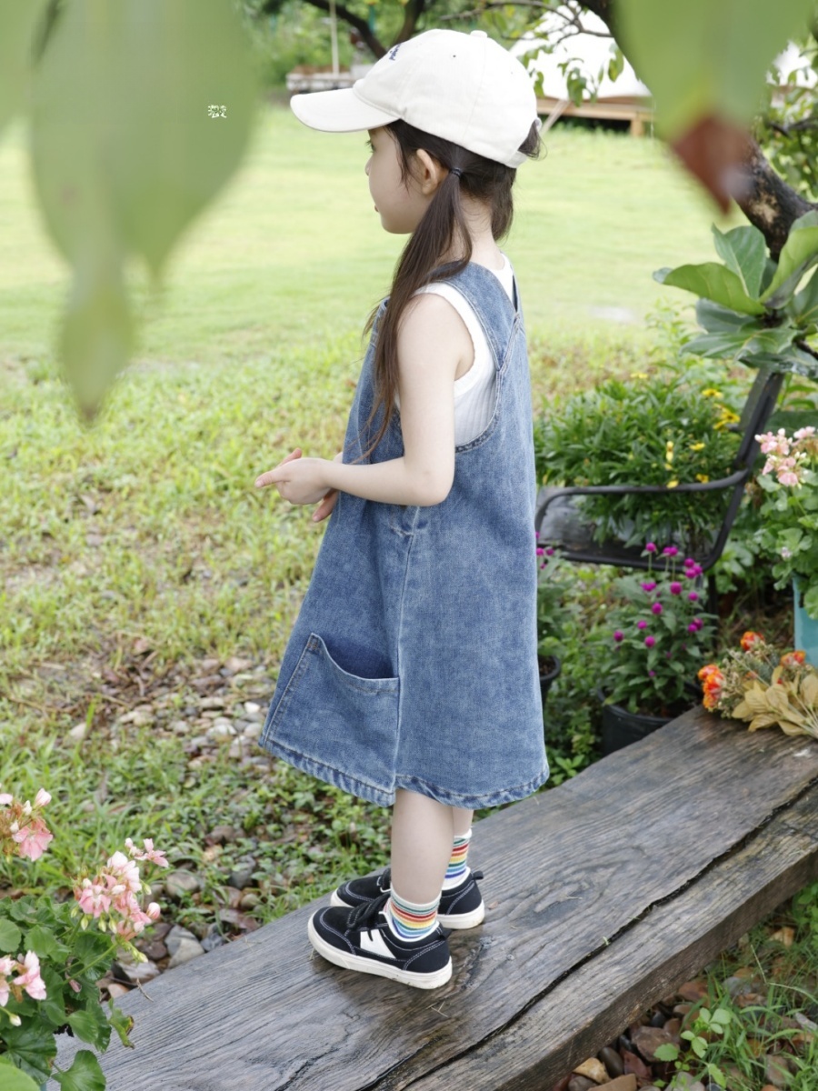 Peto falda vaquero vintage lav - Kids Outdoor Overalls reseña y precio