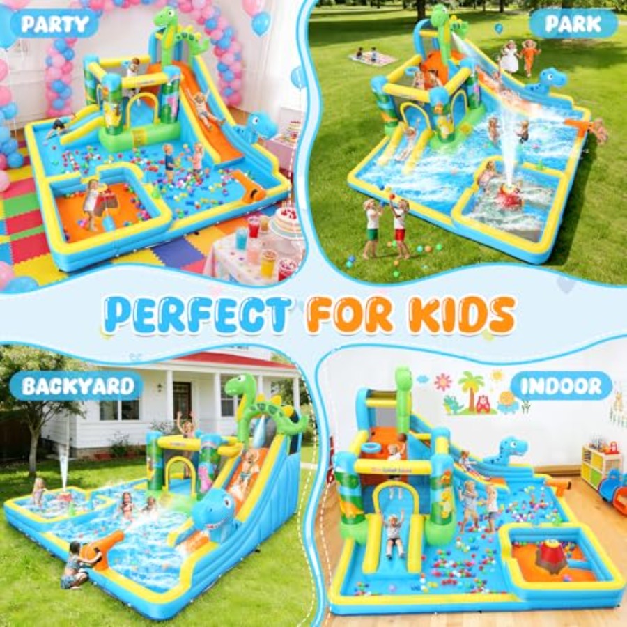 Tobogán acuático inflable para - Kids Outdoor Bounce House reseña y precio