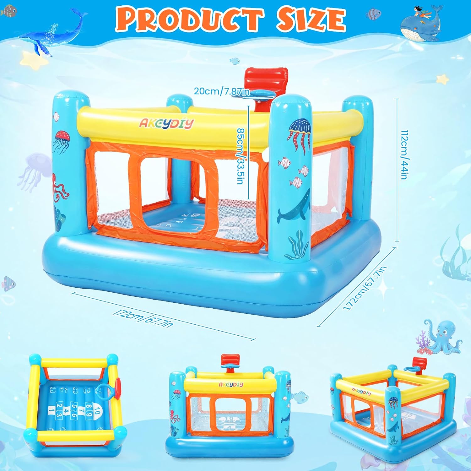 Casa de Brinco Inflable de PVC - Kids Outdoor Bounce House reseña y precio