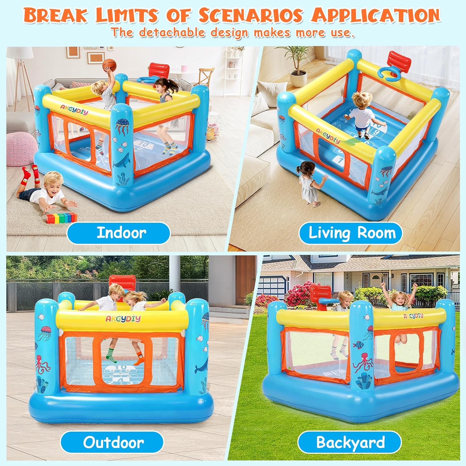 Casa de Brinco Inflable de PVC - Kids Outdoor Bounce House reseña y precio