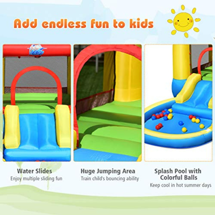 Casa inflable para niños de 3  - Kids Outdoor Bounce House reseña y precio