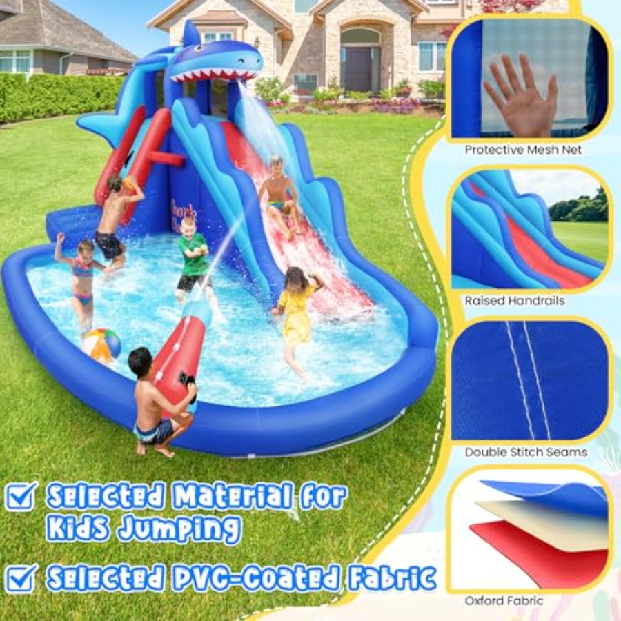Tobogán acuático inflable para - Kids Outdoor Bounce House reseña y precio