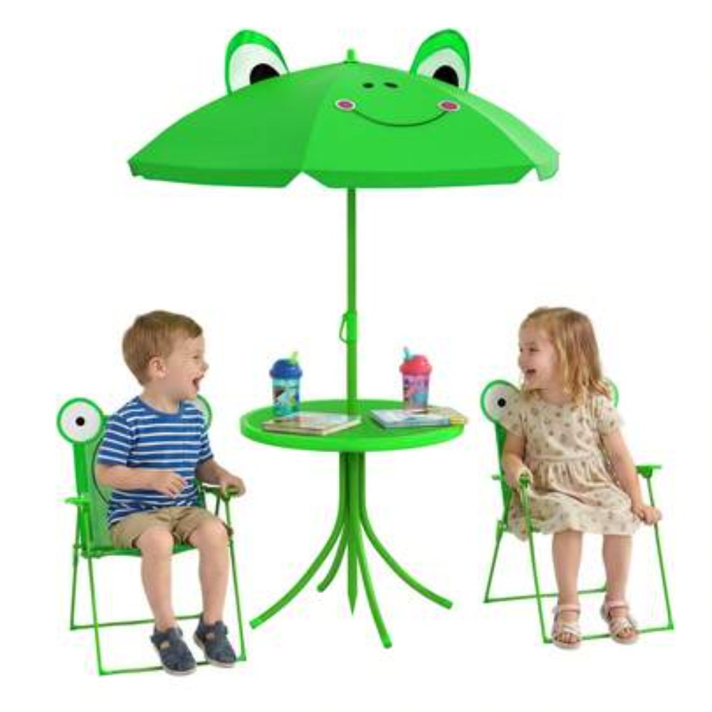 Juego de mesa y sillas para ni - Kids Outdoor Table And Chairs With Umbrella reseña y precio