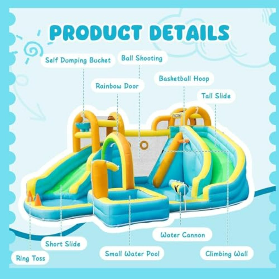 Tobogán acuático inflable para - Kids Outdoor Ball reseña y precio