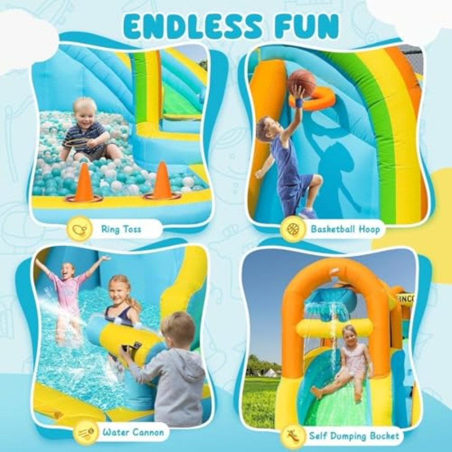 Tobogán acuático inflable para - Kids Outdoor Ball reseña y precio