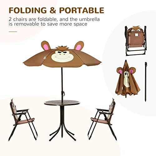 Conjunto de Mesa y Sillas para - Kids Outdoor Table And Chairs With Umbrella reseña y precio