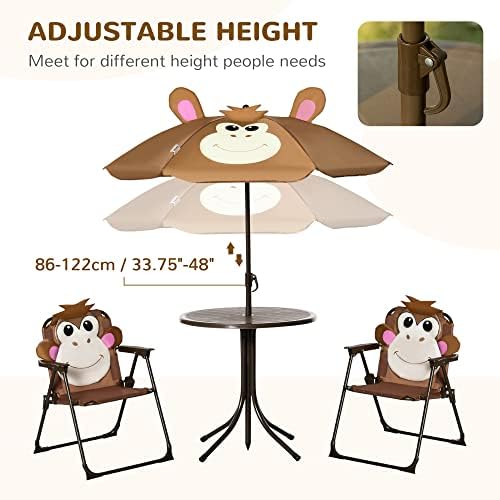 Conjunto de Mesa y Sillas para - Kids Outdoor Table And Chairs With Umbrella reseña y precio