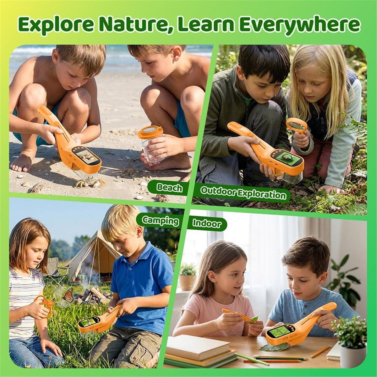 Microscopio de Mano 500X para  - Kids Outdoor Microscope reseña y precio