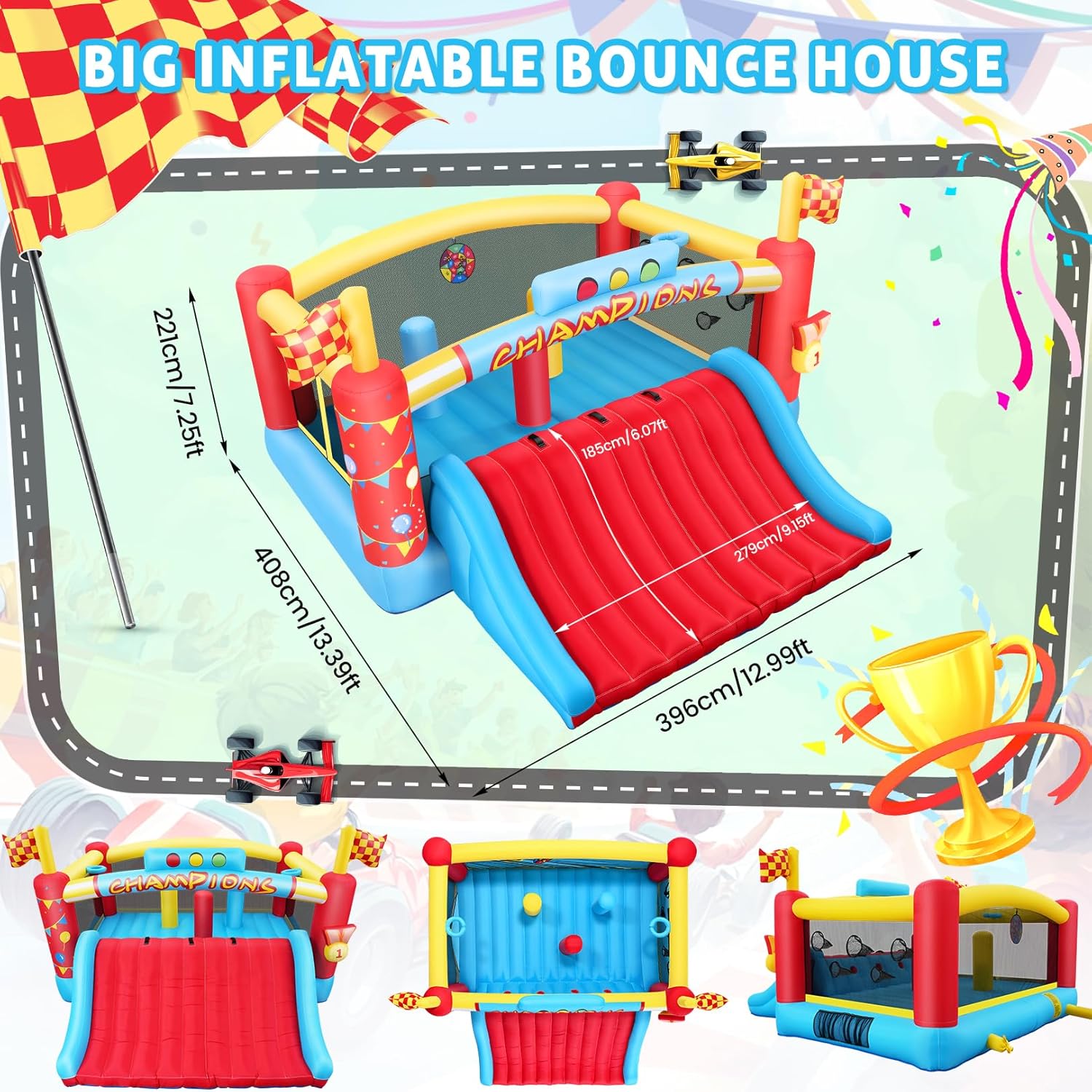 Gran Casa de Brinco Inflable p - Kids Outdoor Bounce House reseña y precio