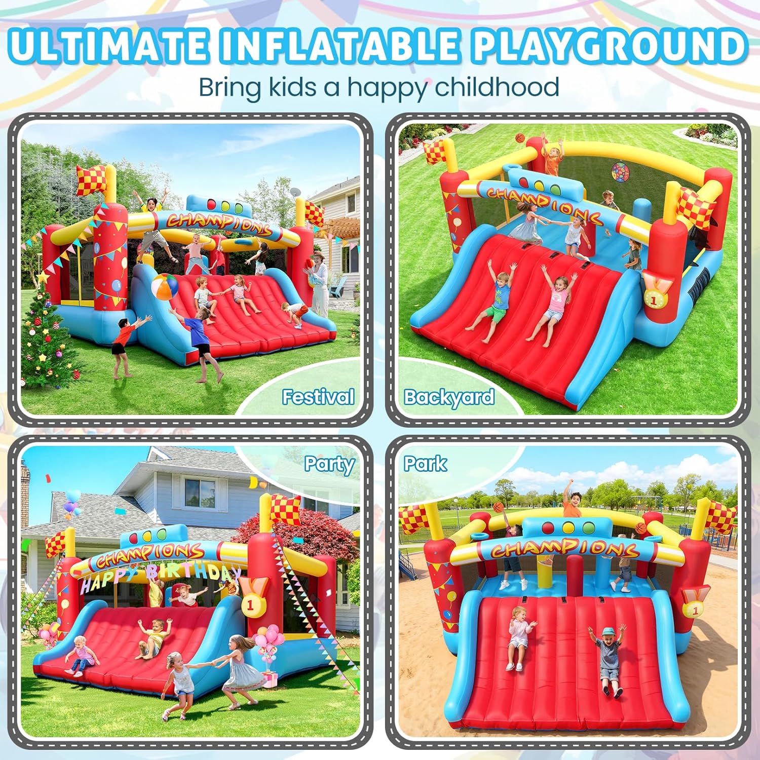 Gran Casa de Brinco Inflable p - Kids Outdoor Bounce House reseña y precio