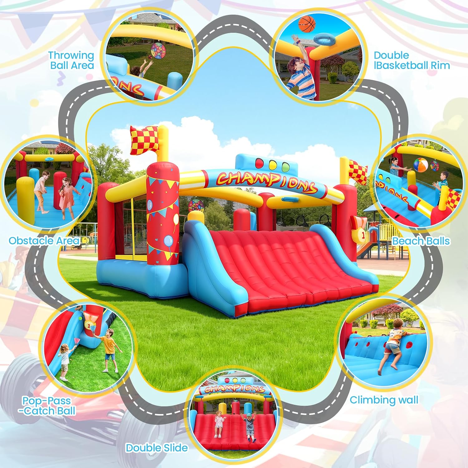 Gran Casa de Brinco Inflable p - Kids Outdoor Bounce House reseña y precio