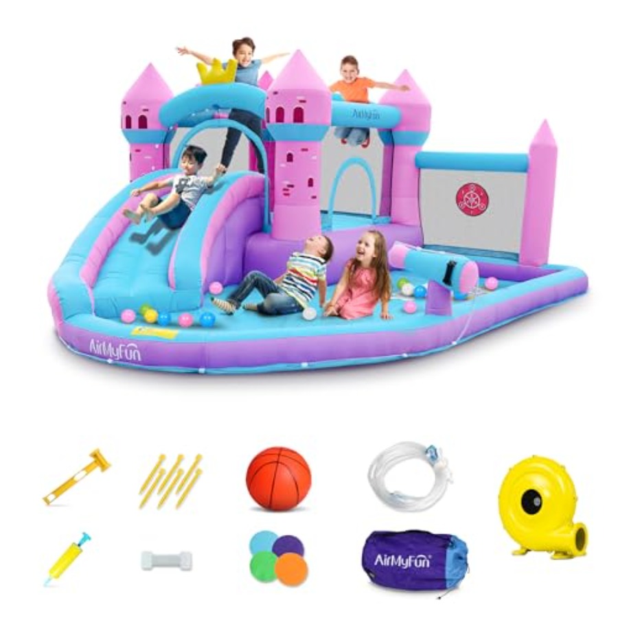 Tobogán acuático inflable para - Kids Outdoor Bounce House reseña y precio