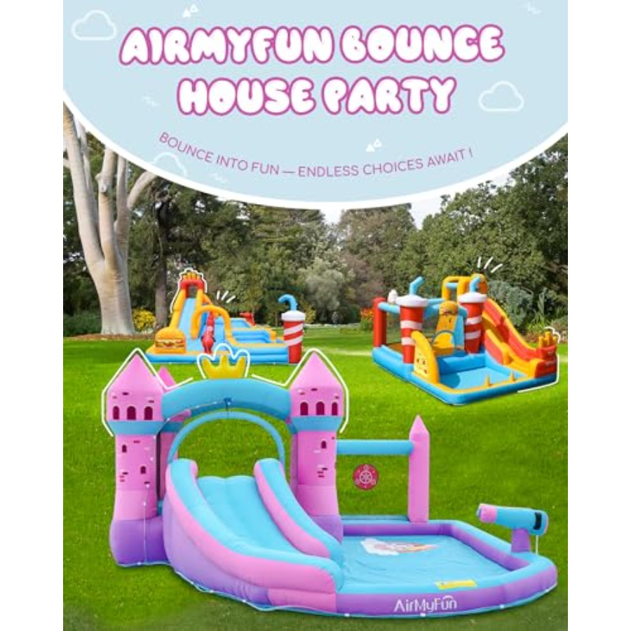 Tobogán acuático inflable para - Kids Outdoor Bounce House reseña y precio