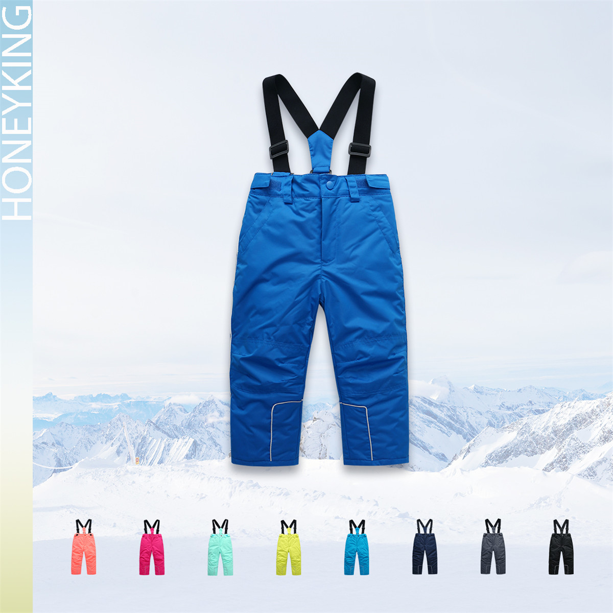 HONEYKING-pantalones de esquí  - Kids Outdoor Overalls reseña y precio
