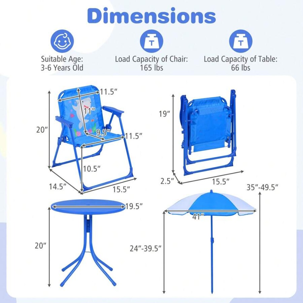 Mesa de Picnic Infantil para E - Kids Outdoor Umbrella With Base reseña y precio